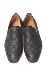 Thumbnail for Navy/Nero Colannaki Flat Tissu Shoes