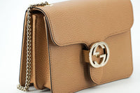 Thumbnail for Elegant Beige Shoulder Bag with GG Snap