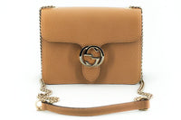 Thumbnail for Elegant Beige Shoulder Bag with GG Snap