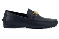 Thumbnail for Elegant Navy Blue Calf Leather Loafers