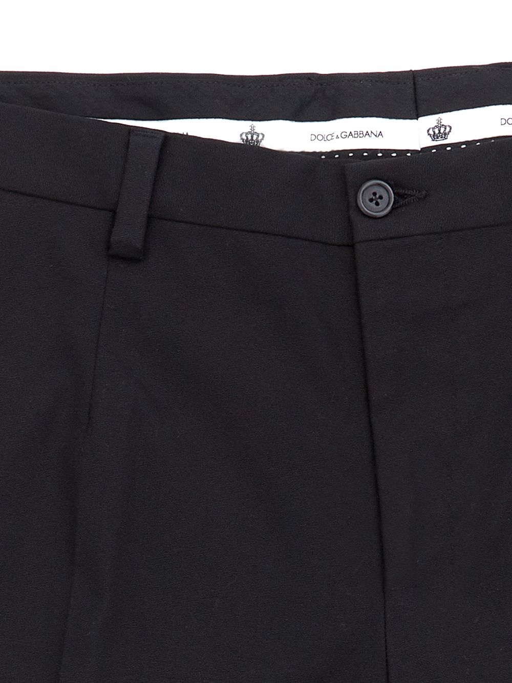 Svelte Black Cotton Chino Trousers