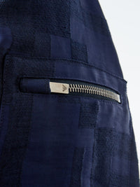 Thumbnail for Elegant Blue Geometric Linen Sweatshirt