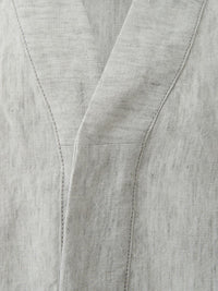 Thumbnail for Chic Grey Linen V-Neck Overshirt