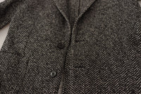 Thumbnail for Exquisite Gray Herringbone Blazer Jacket