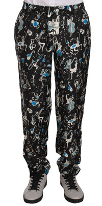 Thumbnail for Elegant Silk Lounge Pants with Unique Print