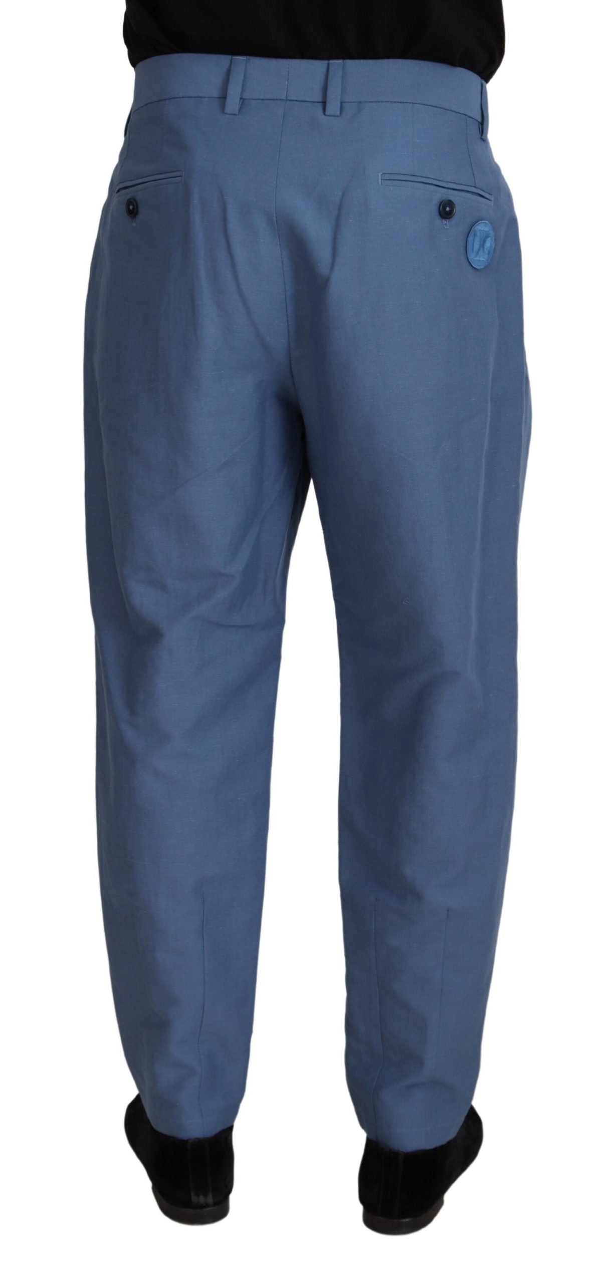 Blue Linen Chino Formal Pants