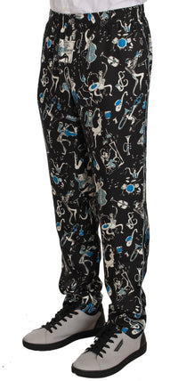 Thumbnail for Elegant Silk Lounge Pants with Unique Print