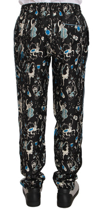 Thumbnail for Elegant Silk Lounge Pants with Unique Print