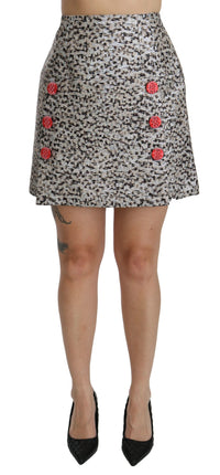 Thumbnail for Exquisite Black Embellished High Waist Skirt