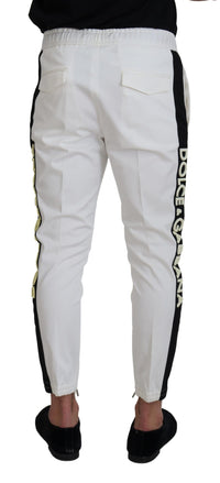 Thumbnail for White Cotton DG Logo Jogger Pants