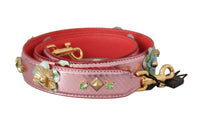 Thumbnail for Elegant Metallic Pink Leather Shoulder Strap