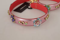 Thumbnail for Elegant Metallic Pink Leather Shoulder Strap