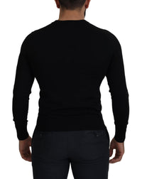 Thumbnail for Elegant Wool Buttoned Black Cardigan