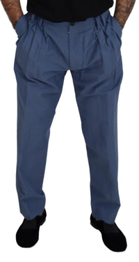 Thumbnail for Blue Linen Chino Men Formal Pants