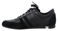 Thumbnail for Elegant Black Leather Sport Sneakers