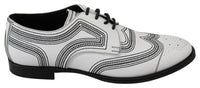 Thumbnail for Elegant White Leather Derby Shoes