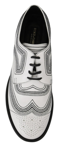 Thumbnail for Elegant White Leather Derby Shoes