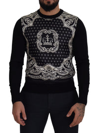 Thumbnail for Elegant Wool Silk Blend Crewneck Sweater
