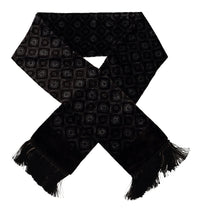 Thumbnail for Brown Velvet Geometric Shawl Fringe Neck Wrap Scarf