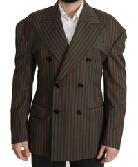 Thumbnail for Multicolor Striped Double Breasted Blazer