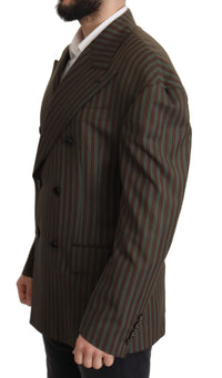 Thumbnail for Multicolor Striped Double Breasted Blazer