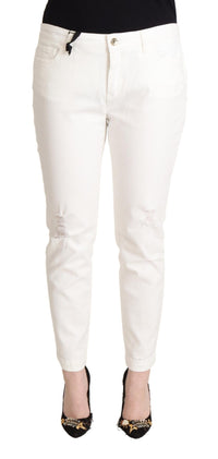 Thumbnail for Elegant White Skinny Denim Jeans