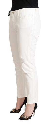 Thumbnail for Elegant White Skinny Denim Jeans