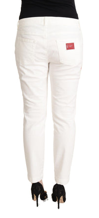 Thumbnail for Elegant White Skinny Denim Jeans