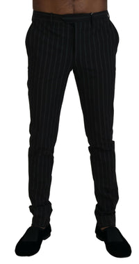 Thumbnail for Elegant Striped Viscose Dress Pants for Men