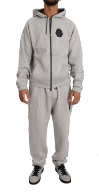 Thumbnail for Elegant Gray Cotton Sweatsuit Ensemble