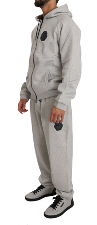 Thumbnail for Elegant Gray Cotton Sweatsuit Ensemble