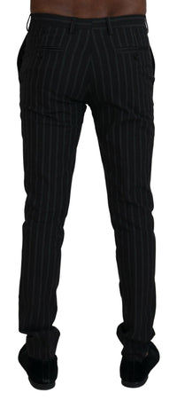 Thumbnail for Elegant Striped Viscose Dress Pants for Men