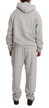 Thumbnail for Elegant Gray Cotton Sweatsuit Ensemble