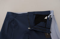 Thumbnail for Blue Cotton Straight Fit Pants