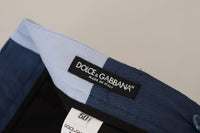 Thumbnail for Blue Cotton Straight Fit Pants