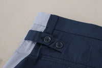 Thumbnail for Blue Cotton Straight Fit Pants