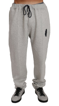 Thumbnail for Elegant Gray Cotton Sweatsuit Ensemble