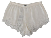 Thumbnail for Elegant White Lace Lingerie Shorts