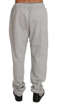 Thumbnail for Elegant Gray Cotton Sweatsuit Ensemble