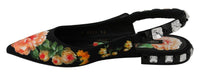 Thumbnail for Elegant Crystal-Embellished Floral Flats