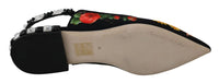 Thumbnail for Elegant Crystal-Embellished Floral Flats