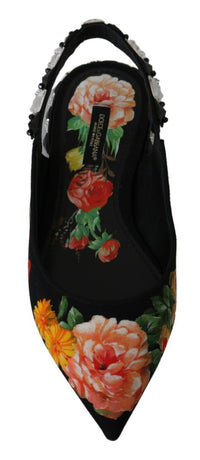 Thumbnail for Elegant Crystal-Embellished Floral Flats