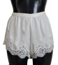 Thumbnail for Elegant White Lace Lingerie Shorts