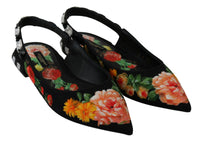 Thumbnail for Elegant Crystal-Embellished Floral Flats