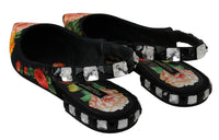 Thumbnail for Elegant Crystal-Embellished Floral Flats