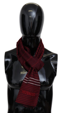 Thumbnail for Elegant Wool Silk Blend Striped Scarf