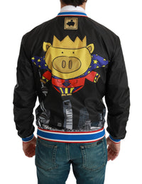 Thumbnail for Elegant Multicolor Motive Bomber Jacket