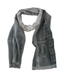 Thumbnail for Elegant Blue Gray Patterned Scarf