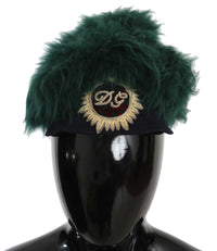 Thumbnail for Green Fur DG Logo Embroidered Cloche Hat