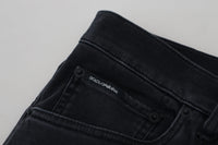 Thumbnail for Black Cotton Patch Embroidery Denim Jeans